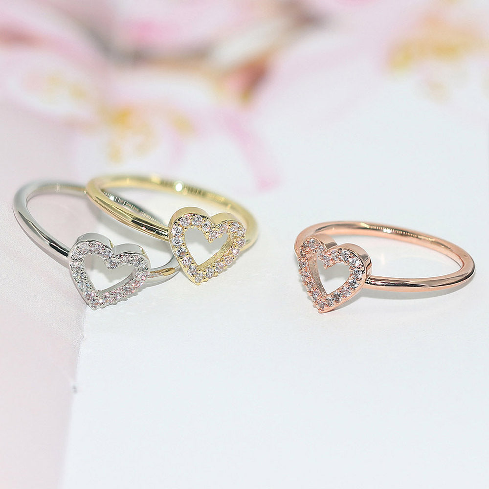 Anel Feminino Personalizado Fashion Fresh Heart