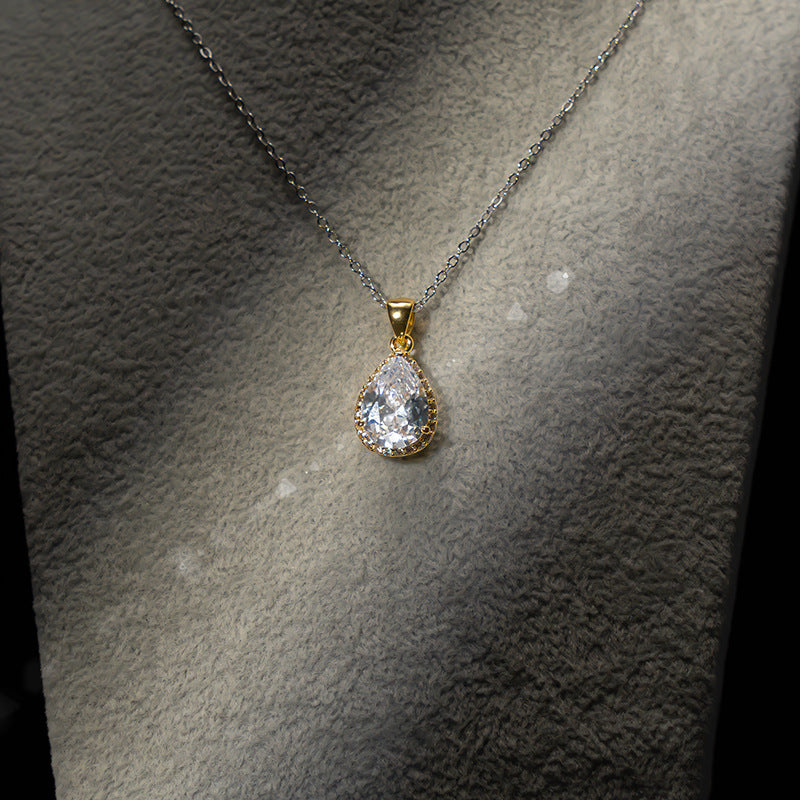 Conjunto de Três Peças de Zircão em Forma de Gota, Ornamento Que Não Desbota