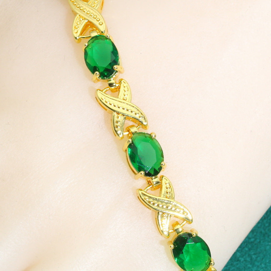 Pulseira Feminina de Zircão de Alta Qualidade