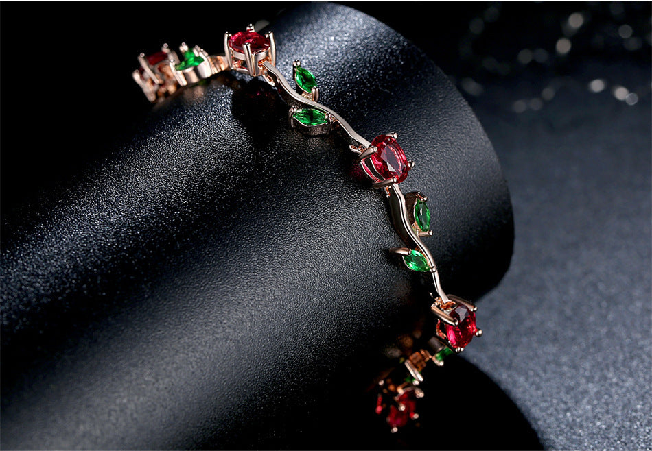 Pulseira de senhora em cristal banhado