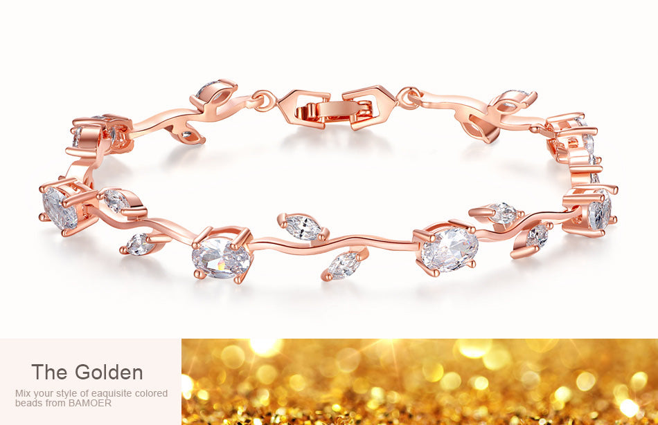 Pulseira de senhora em cristal banhado