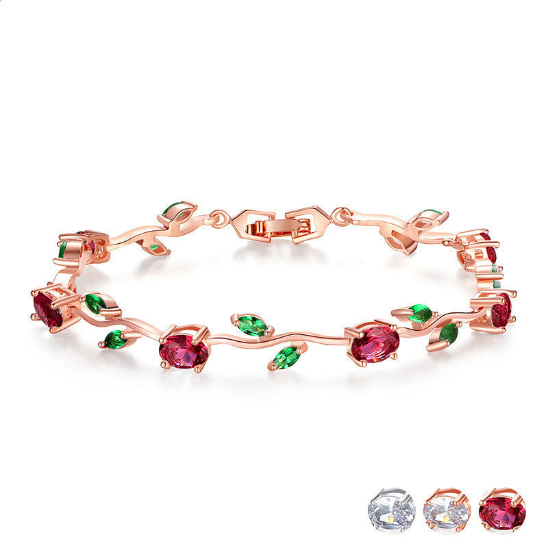 Pulseira de senhora em cristal banhado