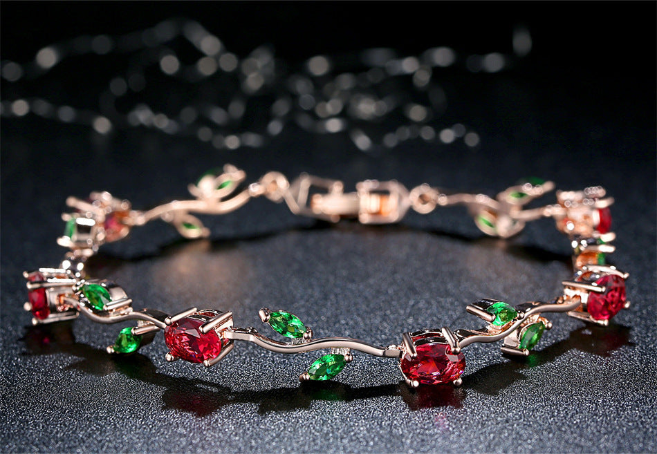 Pulseira de senhora em cristal banhado