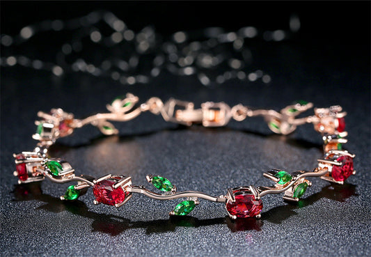 Pulseira de senhora em cristal banhado