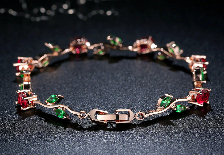 Pulseira de senhora em cristal banhado