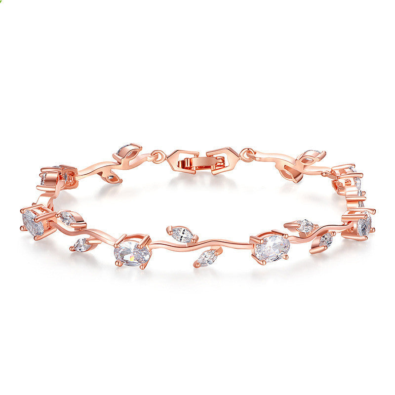 Pulseira de senhora em cristal banhado