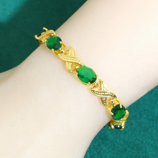 Pulseira Feminina de Zircão de Alta Qualidade
