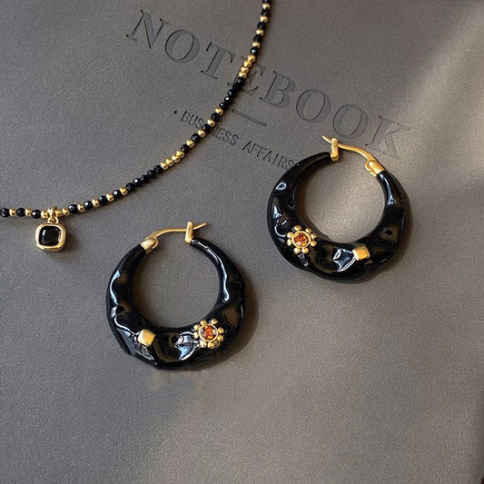Novos Brincos de Pino de Luxo Leve Estilo Hong Kong de Alta Qualidade