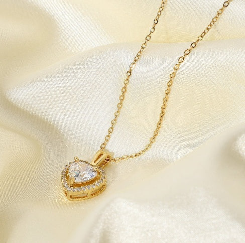 Joalharia de Casamento Feminina Exquisita em Aço Inoxidável Dourado